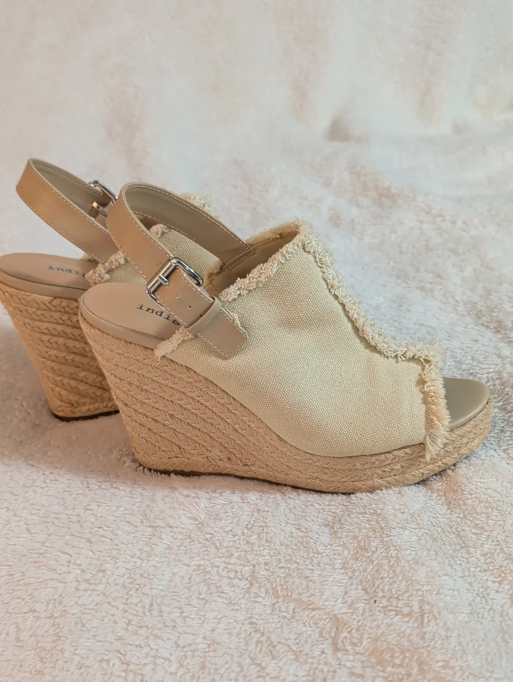 Women's Indigo Rd. Harris Canvas Espadrille Platform Wedge Sandals - Size 7.5